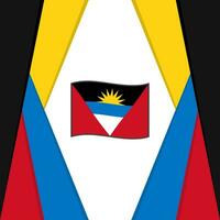 Antigua And Barbuda Flag Abstract Background Design Template. Antigua And Barbuda Independence Day Banner Social Media Post. Antigua And Barbuda Background vector