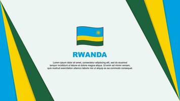 Rwanda Flag Abstract Background Design Template. Rwanda Independence Day Banner Cartoon Vector Illustration. Rwanda Flag