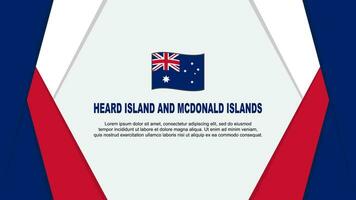 Heard Island And McDonald Islands Flag Abstract Design Template. Heard Island And McDonald Islands Independence Day Banner Cartoon Vector Illustration. Background