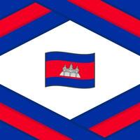 Cambodia Flag Abstract Background Design Template. Cambodia Independence Day Banner Social Media Post. Cambodia Template vector