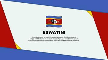 Eswatini Flag Abstract Background Design Template. Eswatini Independence Day Banner Cartoon Vector Illustration. Eswatini Independence Day