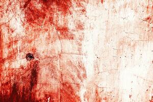 oscuro rojo sangre en antiguo pared para Víspera de Todos los Santos concepto foto