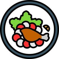 Chicken Salad Vector Icon Design