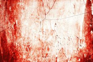 Dark red blood on old wall for halloween concept photo