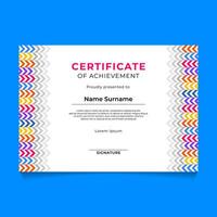 Abstract Geometric Certificate Template Design vector