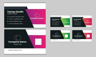 simple visiting card design vector