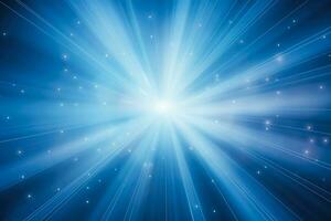 Beautiful rays illuminate universal abstract gray blue background for presentations photo