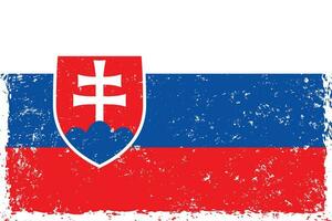 Slovakia flag grunge distressed style vector