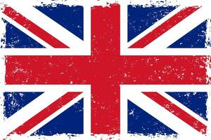 United Kingdom flag grunge distressed style vector