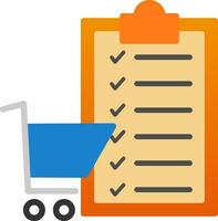 diseño de icono de vector de lista de compras