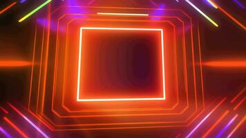 Abstract neon lights background with lightbeams. video