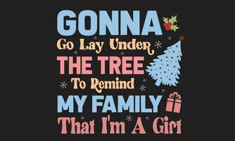 voy a Vamos laico debajo el árbol a recordar mi familia ese yo a.m un regalo retro camiseta diseño vector