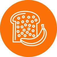 Banana Bread Vector Icon Design