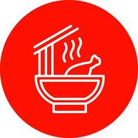 Chicken Noodle Soup Vector Icon Design