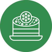 Oreo Cheesecake Vector Icon Design