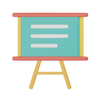 Presentation Board icon 3d render illustration. png