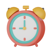 Alarm clock icon 3d render illustration. png