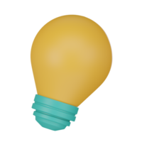 iluminação lâmpada ícone 3d render ilustração. png