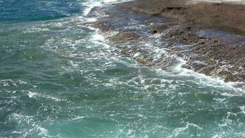 klippig strand på de kanariefågel ö av tenerife video