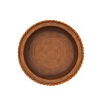 ronde houten 3d voorwerp Nee achtergrond PNG