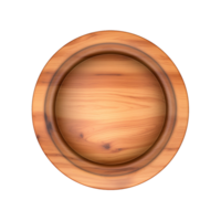 Wooden board round no background png