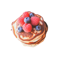 Pancake with delicious berries png