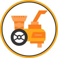 Wood chipper Vector Icon Design