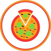 vegetariano Pizza vector icono diseño