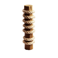 Wooden element with rope no background png