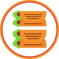 Breakfast Burrito Vector Icon Design