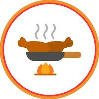 Chicken Stir-Fry Vector Icon Design