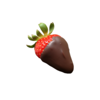 Strawberry with chocolate no background fruit png