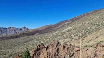 se från de kabel- bil på montera teide på de kanariefågel ö av teneriffa. video