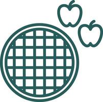 Apple Pie Vector Icon Design