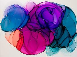 Colorful alcohol ink abstract background photo