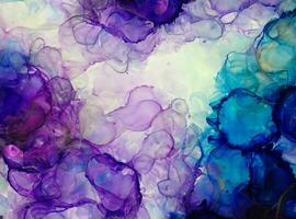 Colorful alcohol ink abstract background photo