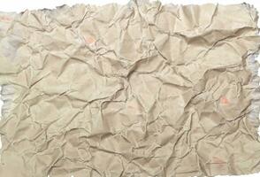 Photo view of crinkled paper texture background