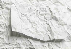 photo white crumpled paper texture background design space white tone