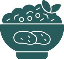 Mashed Potatoes Vector Icon Design