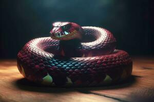 brillante serpiente. generar ai foto