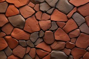 Terracotta stones design. Generate Ai photo