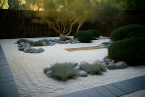 Zen garden. Generate Ai photo