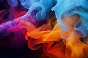 Multicolored abstract colorful liquid water. Generate Ai photo