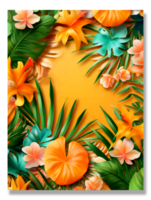summer template poster. generative ai png