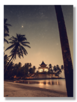 magnificent mosque on the beach, Ramadan Kareem celebration poster, generative ai png