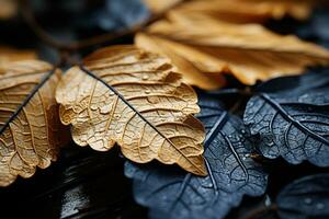 hojas en otoño ai generado foto