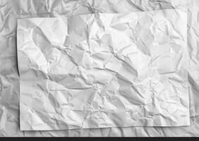 photo white crumpled paper texture background design space white tone