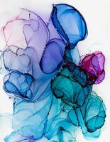 Colorful alcohol ink abstract background photo