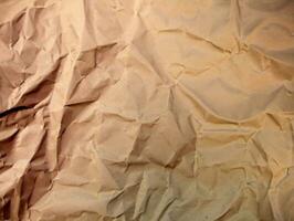 Photo view of crinkled paper texture background