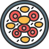Clam Linguine Vector Icon Design